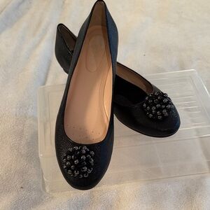 Calvin Klein Black Loafers with Beaded Detail